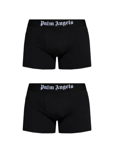 Palm Angels Logo-waistband Boxers In Black