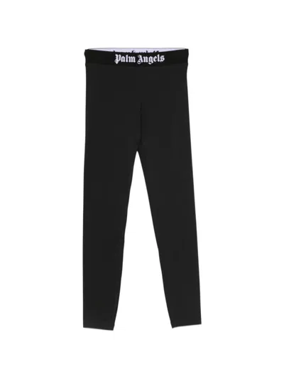 Palm Angels Logo-waistband Leggings In Black