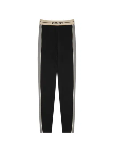 Palm Angels Logo-waistband Side-stripe Leggings In Multi