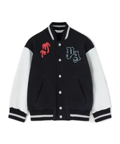 Palm Angels Long Sleeve Casual Jacket In Black
