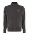 Palm Angels Stripe-detail Long-sleeves Jacket In Green