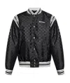 Palm Angels Logo-pattern Bomber Jacket In Black