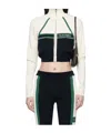 Palm Angels Long Sleeve Cropped Jacket In Black