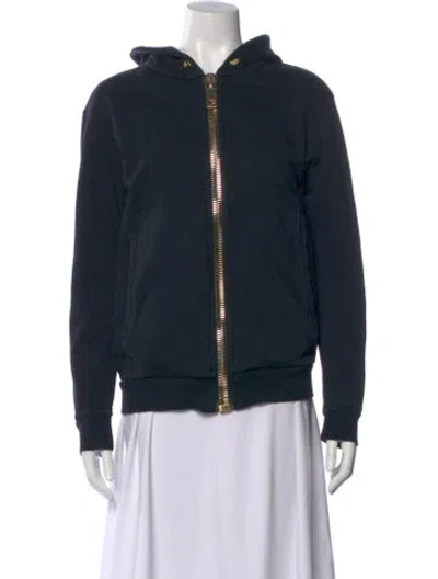 Pre-owned Palm Angels Long Sleeve Hoodie In Blue