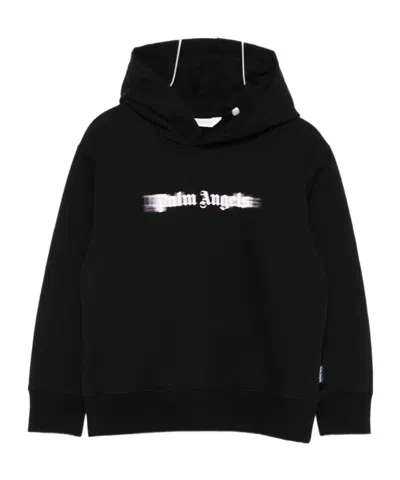 Palm Angels Long Sleeve Sweatshirt In Black