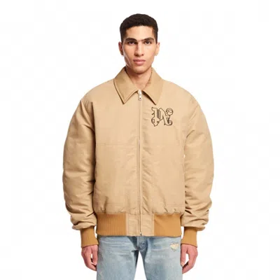 Palm Angels Long-sleeved Casual Jacket In Nude