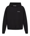 Palm Angels Brand-embroidery Kangaroo-pocket Relaxed-fit Cotton-jersey Hoody In Black