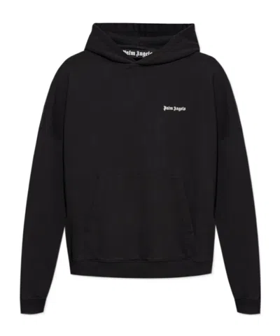 PALM ANGELS PALM ANGELS LOGO EMBROIDERED HOODIE