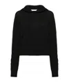 Palm Angels Logo Wool-blend Hoodie In Black