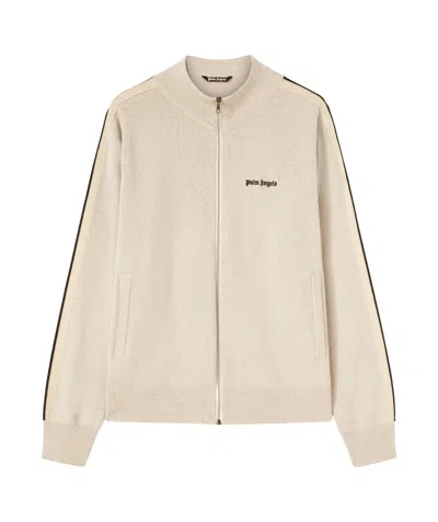 PALM ANGELS PALM ANGELS LOGO EMBROIDERED ZIP-UP JACKET