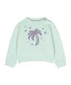 Palm Angels Long-sleeved Logo Sweater In White