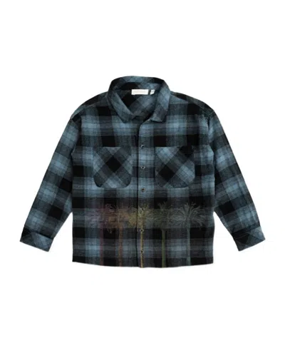 Palm Angels Long-sleeved Shirt In Black