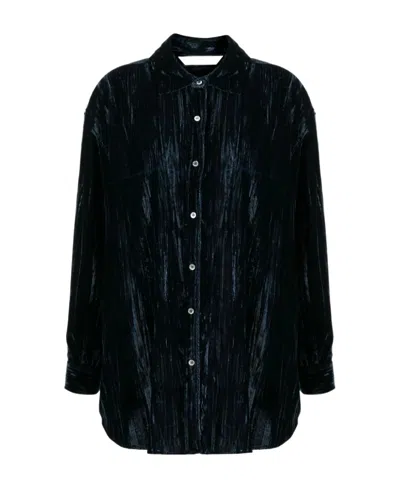 Palm Angels Long-sleeved Shirt In Black
