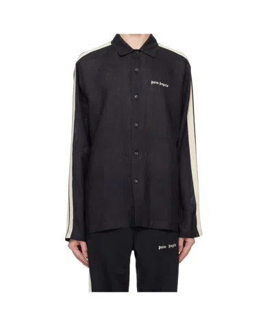 Palm Angels Long-sleeved Shirt In Black
