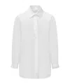 Palm Angels Monogram Embroidered Loose Shirt In White