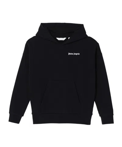 Palm Angels Long-sleeved Sweater In Black
