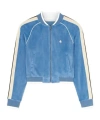Palm Angels Oval Palm Chenille Track Jacket In Blue