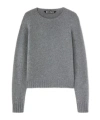 Palm Angels Curved Logo Sweater Grey Melange - Off W In Gray