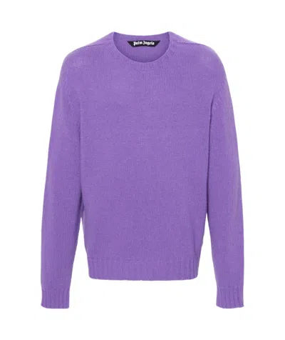 PALM ANGELS PALM ANGELS LOGO INTARSIA KNITTED JUMPER