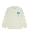 Palm Angels Long-sleeved Sweater In White