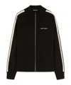 Palm Angels Black High Neck Sweatshirt With Logo Lettering On The Front In Wool Blend Man In Black