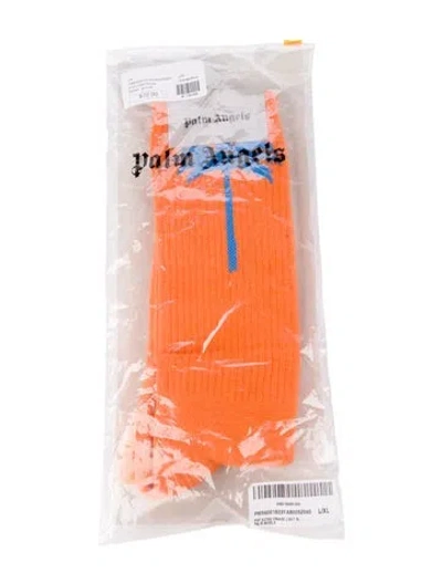 Pre-owned Palm Angels Long Socks With Printed Designs W/tags In Orange