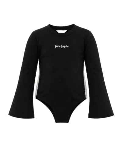 Palm Angels Long-sleeve Bodysuit In Animal Print