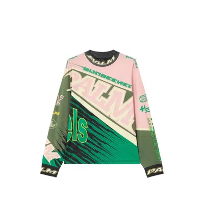 Palm Angels Long-sleeve Graphic T-shirt In Animal Print
