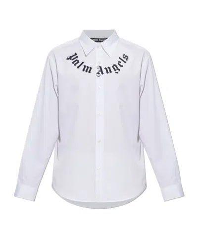 Palm Angels Logo-print Long-sleeve Shirt In Multi