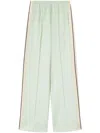 Palm Angels Side-stripe Track Pants In Green