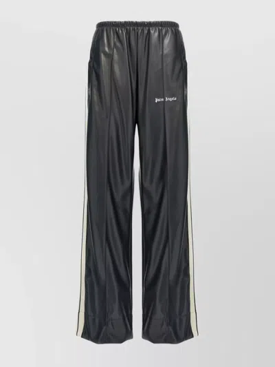 Palm Angels Loose Fit Track Pants With Faux Leather Effect In Multicolor