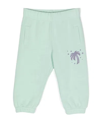 Palm Angels Loose Waist Trousers In Green