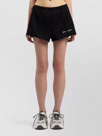 Palm Angels Lounge Shorts Elastic Waistband Side Pockets In Black