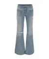 Palm Angels Low-rise Bootcut Jeans In Gray