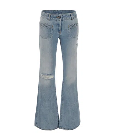 Palm Angels Low-rise Bootcut Jeans In Gray