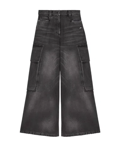 PALM ANGELS PALM ANGELS WIDE DENIM PARACHUTE JEANS