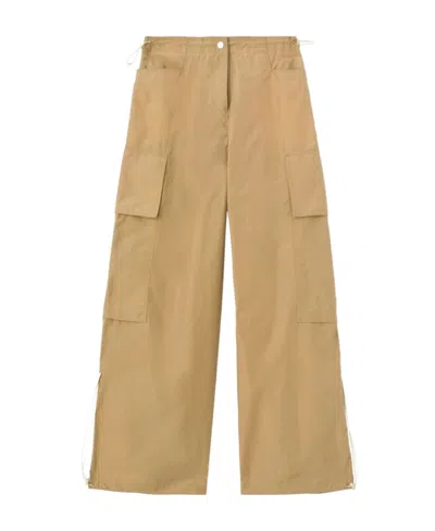 PALM ANGELS PALM ANGELS DRAWSTRING HEM WIDE LEG TROUSERS