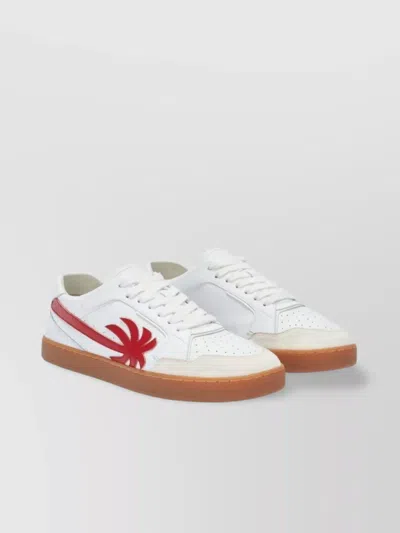 Palm Angels Low Top Sneakers With Palm Tree Motif In White