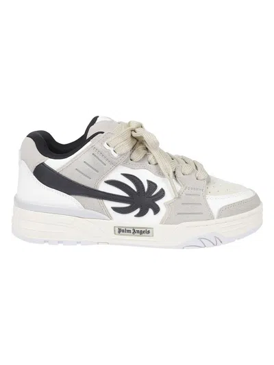 Palm Angels Low-top Sneakers With Suede Panels In White