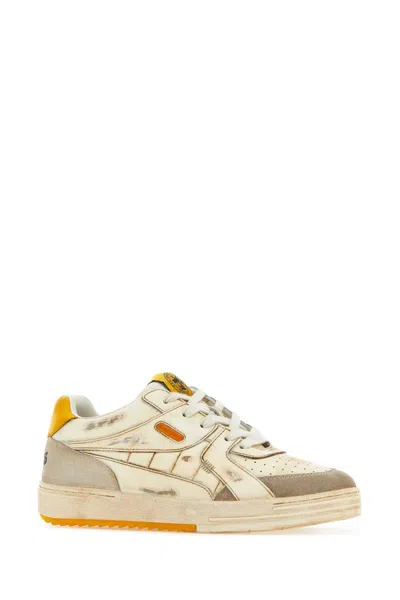Palm Angels Logo Patch University Sneakers In Nude & Neutrals