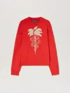 Palm Angels Lunar New Year Crewneck Sweatshirt In Red