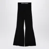 Palm Angels Black Lurex Viscose Blend Trousers