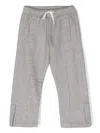 Palm Angels Straight-leg Lurex Track Pants In Grey