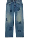 Palm Angels Logo Patch Straight Jeans