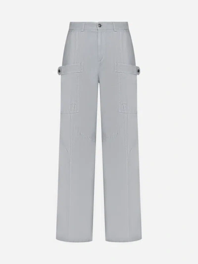 PALM ANGELS LYOCELL AND COTTON CARGO PANTS