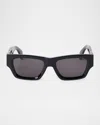 Palm Angels Magnolia Sunglasses In Black Dark Grey