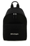 Palm Angels Logo Embroidered Zipped Backpack In Black