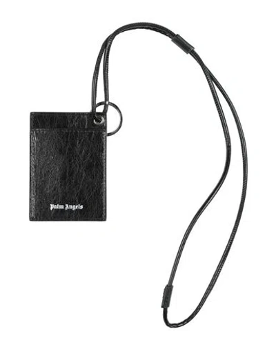 Palm Angels Man Cardholder Black Size - Leather