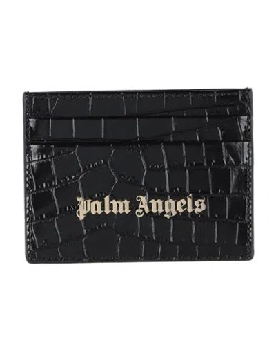 Palm Angels Man Cardholder Black Size - Leather