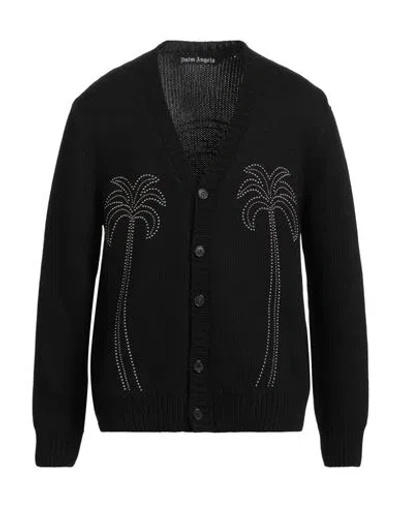 PALM ANGELS PALM ANGELS MAN CARDIGAN BLACK SIZE M POLYAMIDE, WOOL, VISCOSE, CASHMERE